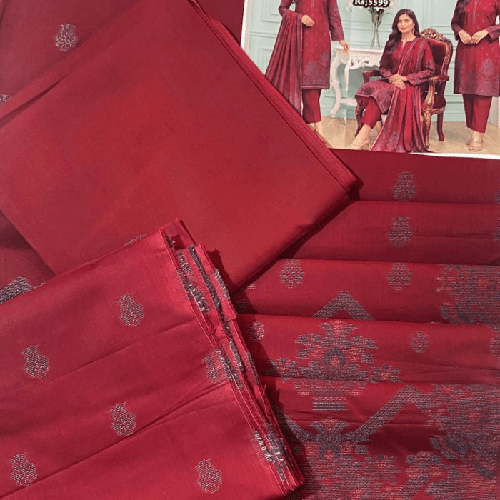 Alaya Premium 96/88 Barosha Lawn Shirt Same Dupatta Dyed Touser