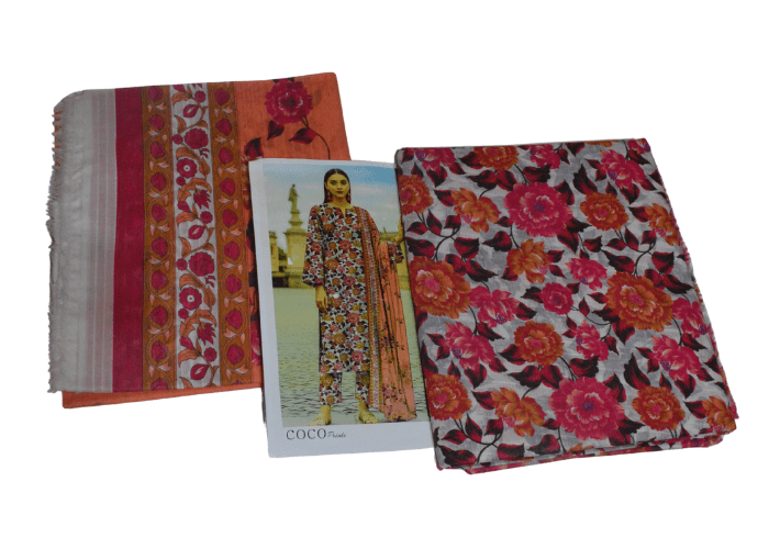 Coco Print Fancy Lawn 3PC Unstitch