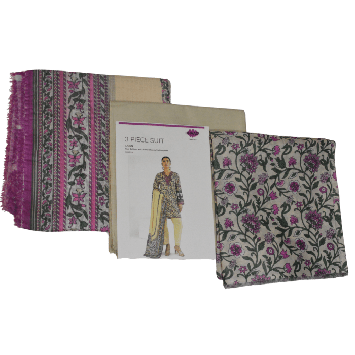 khaddi 3pc printed lawn