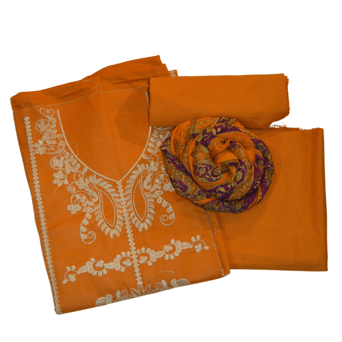 Khaadi 3PC With Chiffon Dupatta